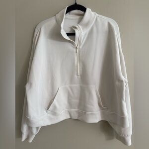 White quarter zip Sweatshirt